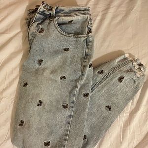 Material Girl Butterfly Mom Jeans